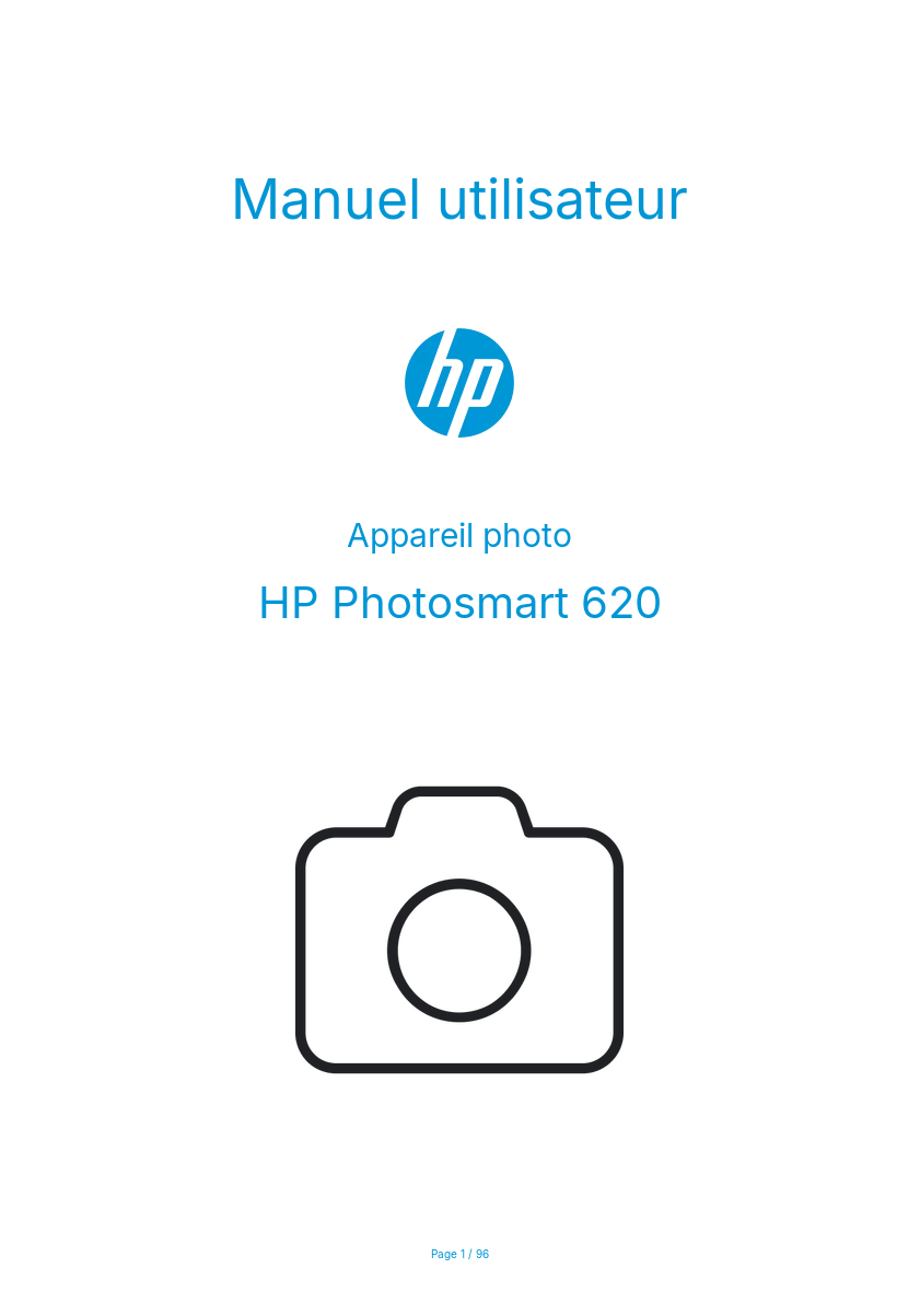 Image de la première page du manuel de l'appareil Photosmart 620