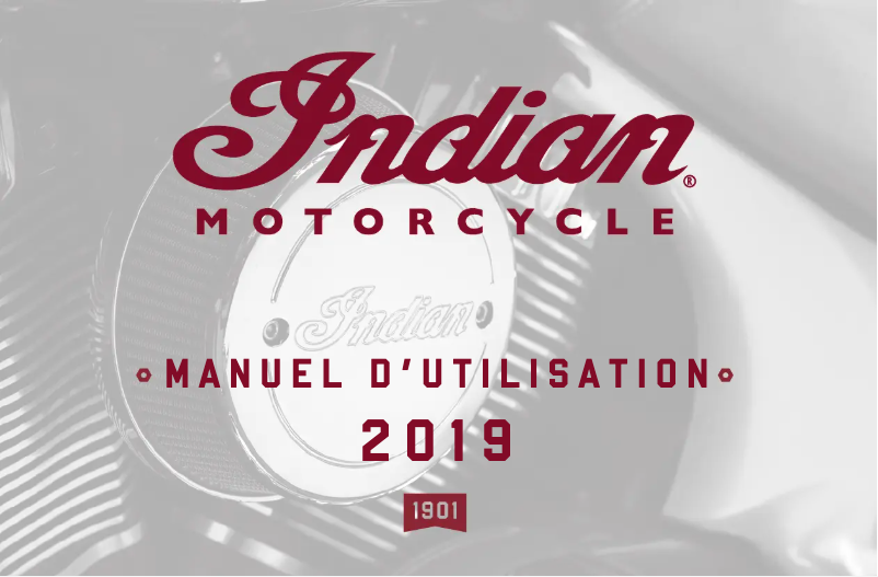 Page 1 de la notice Manuel utilisateur Indian Roadmaster Elite (2019)