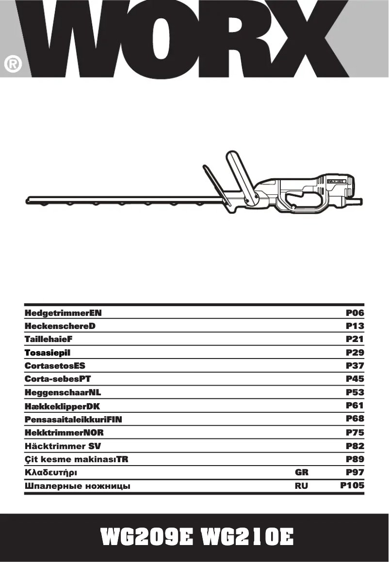 Page n°1 - Manuel utilisateur Worx WG209E