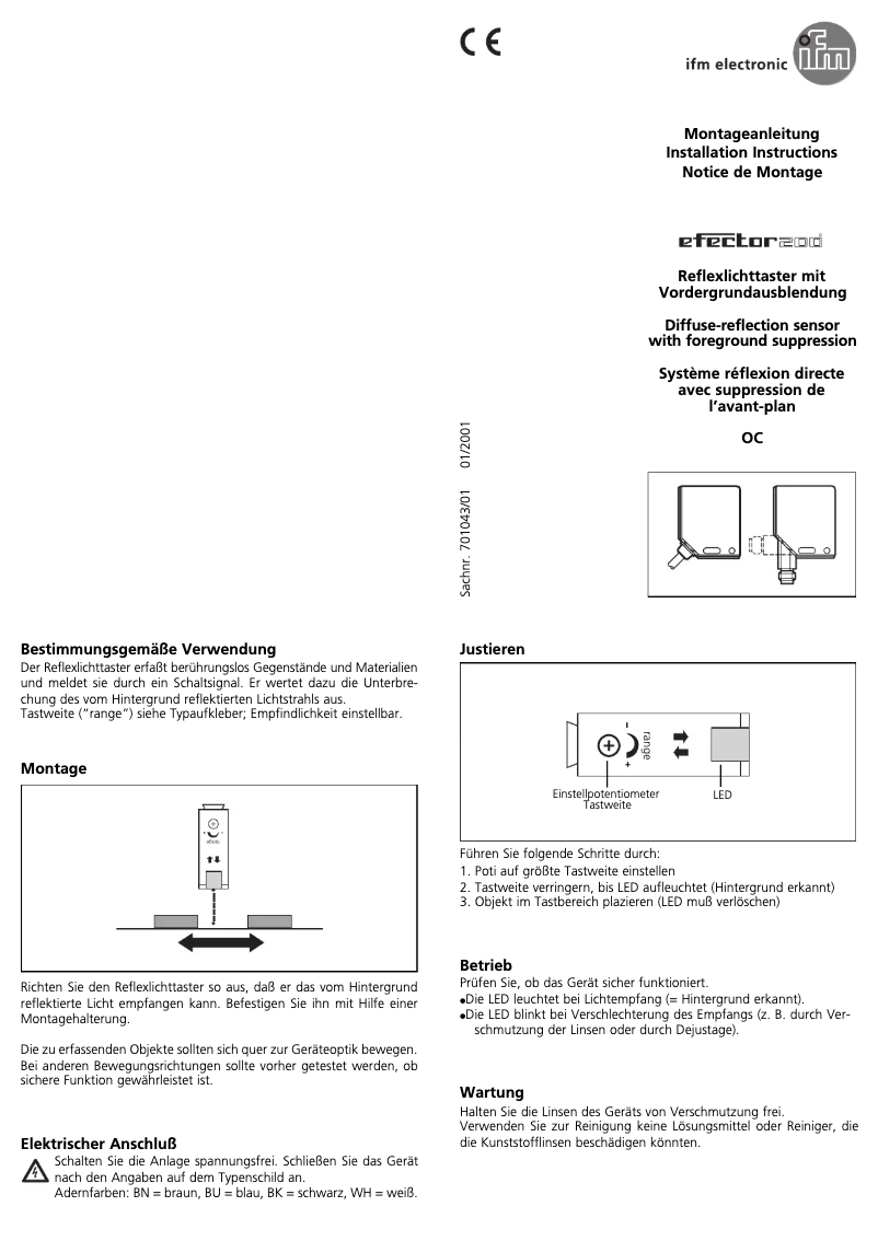 Page n°1 - Manuel utilisateur IFM OC5219
