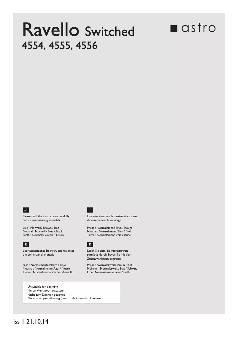 Page n°1 - Manuel utilisateur Astro Ravello