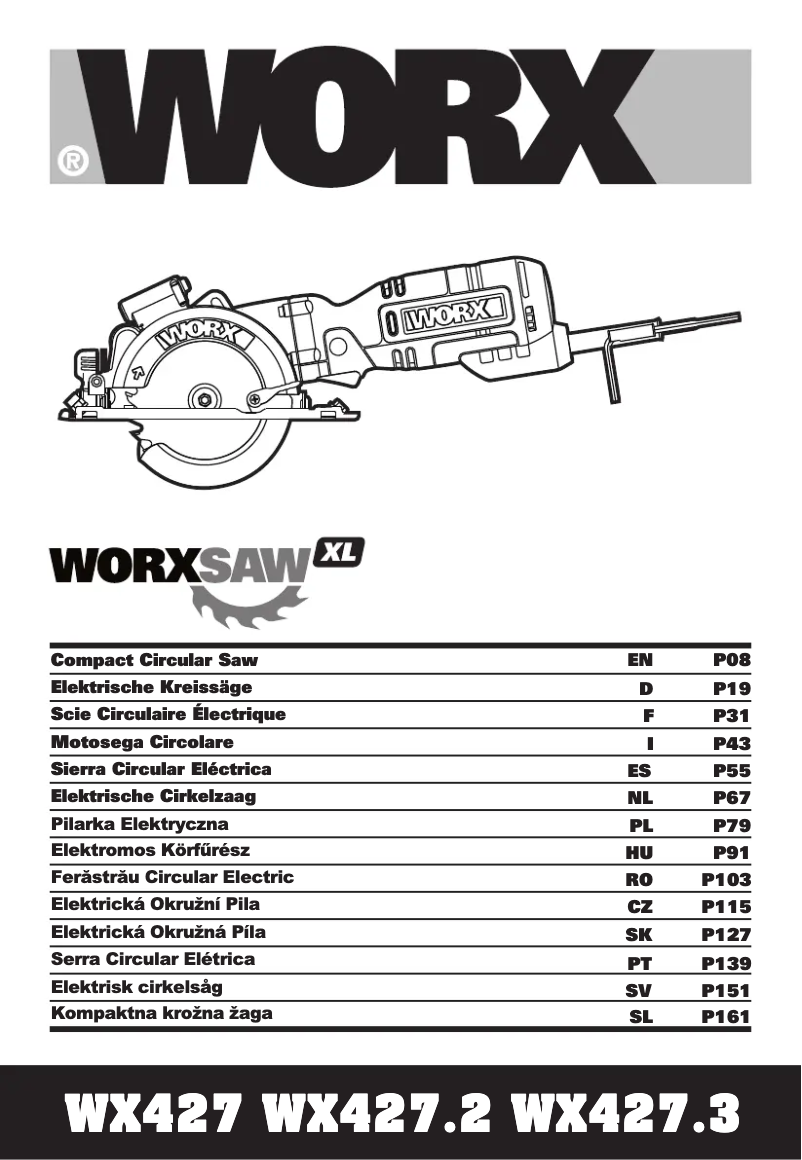 Page n°1 - Manuel utilisateur Worx WX427