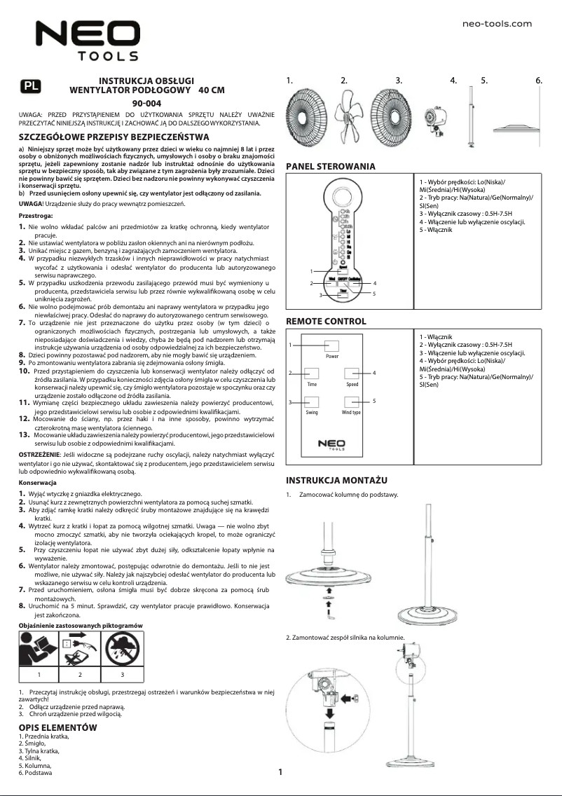 Page n°1 - Manuel utilisateur Neo 90-004