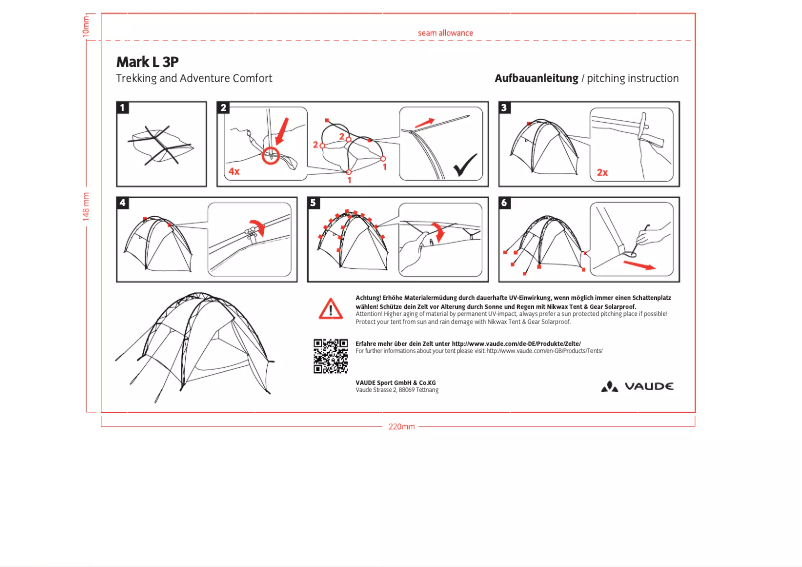Page n°1 - Manuel utilisateur Vaude Mark L 3P