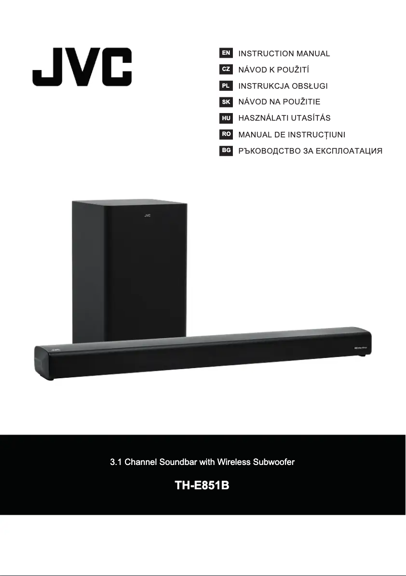 Page n°1 - Manuel utilisateur JVC TH-E851B