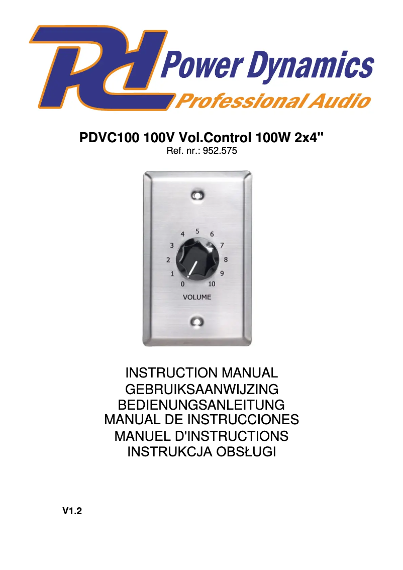 Imagen de la primera página del manual del dispositivo PDVC100