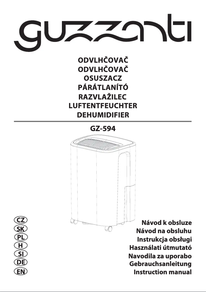 Page 1 de la notice Manuel utilisateur Guzzanti GZ 594