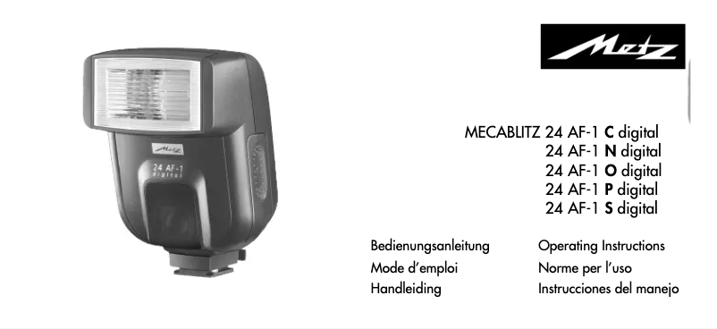 Page 1 de la notice Manuel utilisateur Metz Mecablitz 24 AF-1 S digital