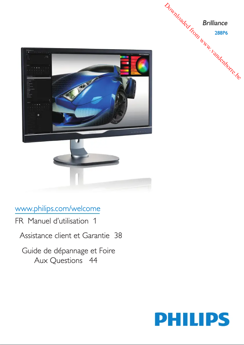 Page 1 de la notice Manuel utilisateur Philips Brilliance 288P6LJEB