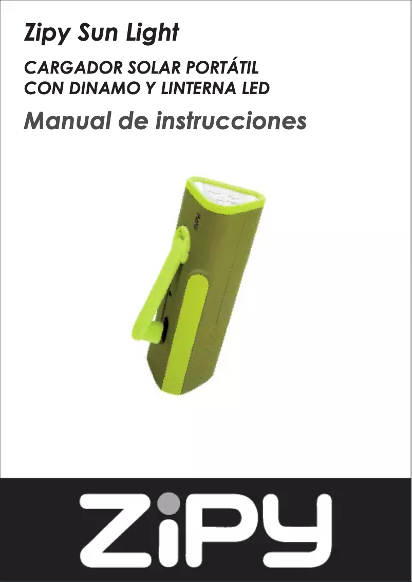 Page n°1 - Manuel utilisateur Zipy Sun Light