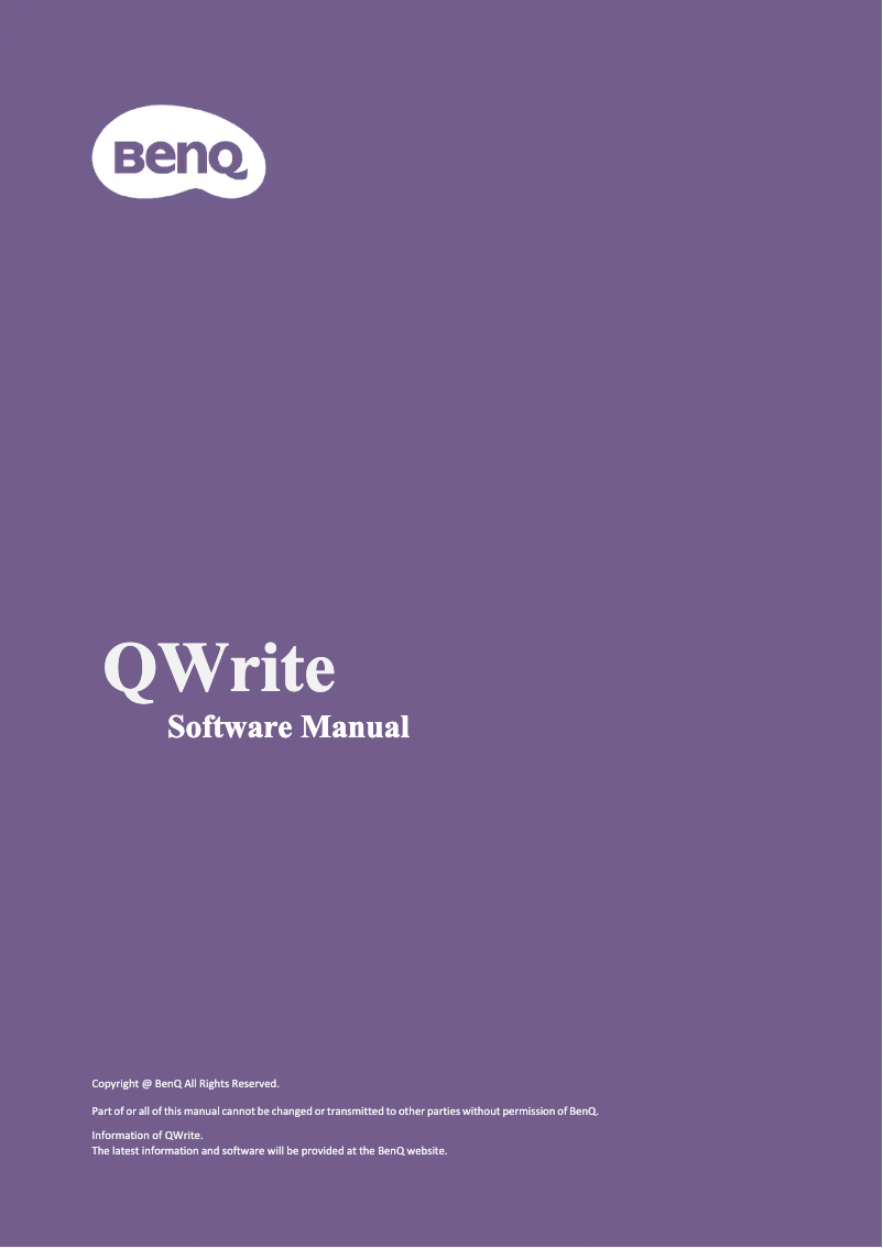 Image de la première page du manuel de l'appareil QWrite