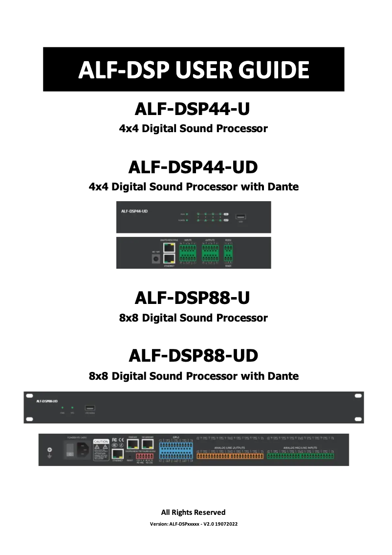 Página 1 del manual Manual de usuario Alfatron ALF-DSP1616-U