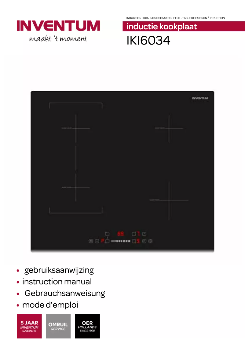 Page n°1 - Manuel utilisateur Inventum IKI6034