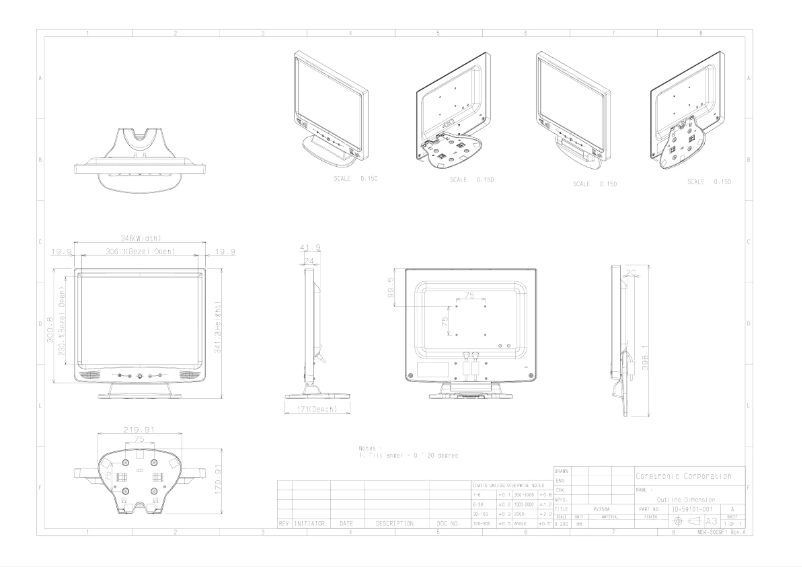 Página 1 del manual Dibujo técnico NEC LCD1511M