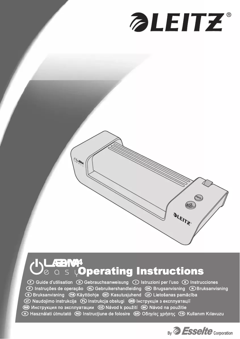 Page n°1 - Manuel utilisateur Leitz ILAM Easy A3