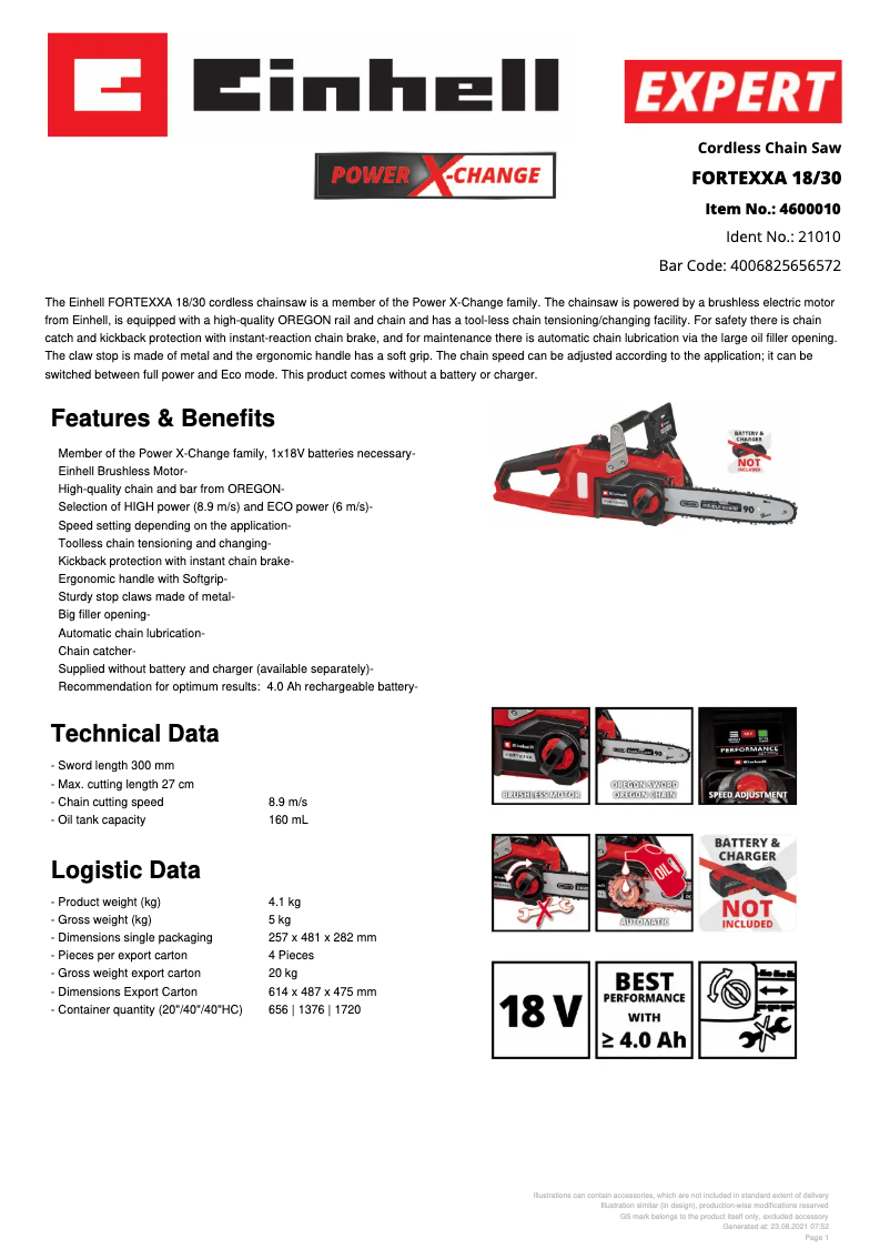 Image de la première page du manuel de l'appareil FORTEXXA 18/30