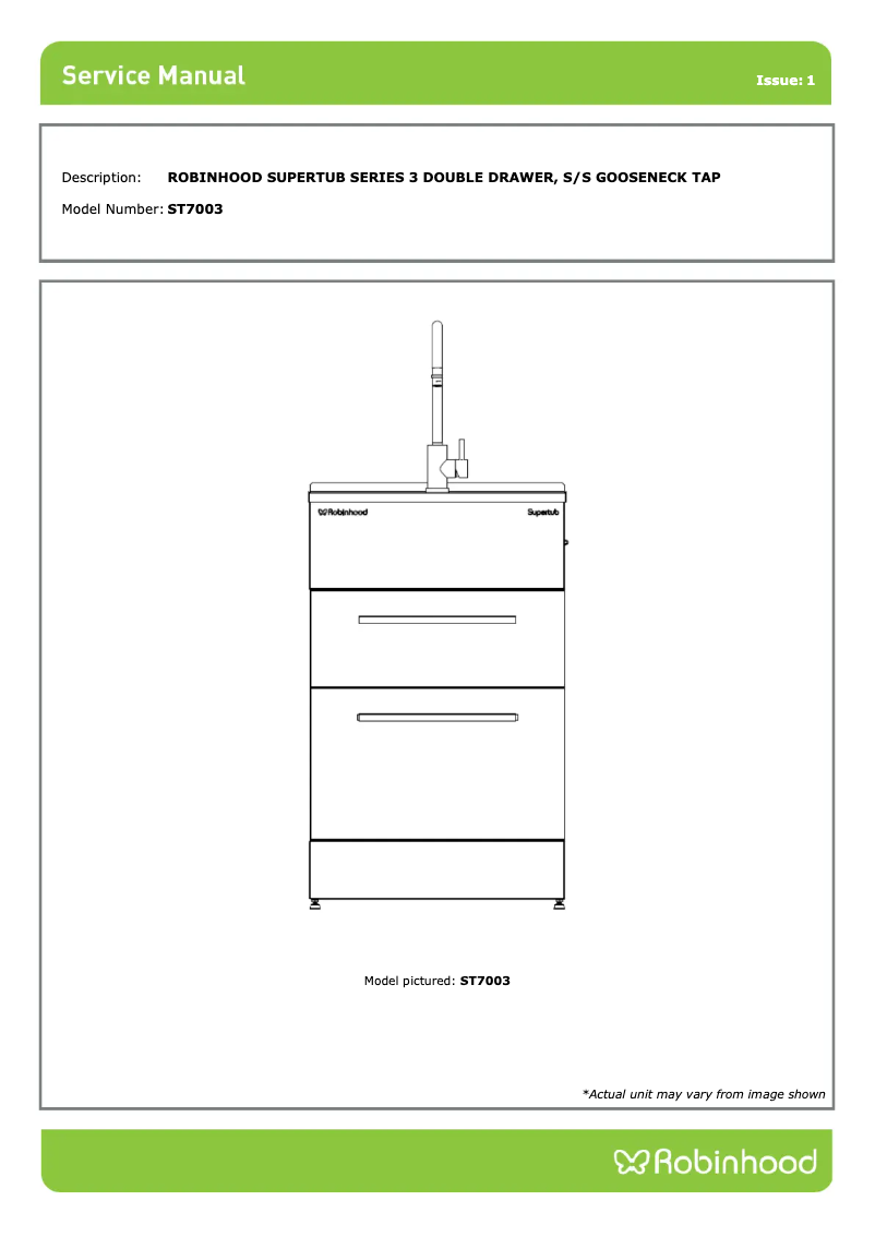 Página 1 del manual Manual de usuario Robinhood ST7003