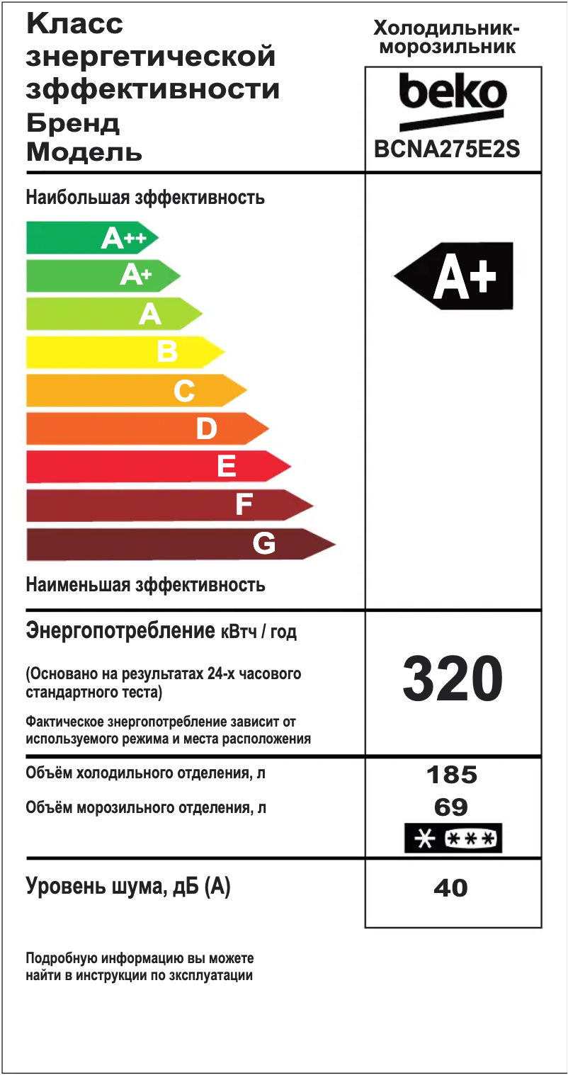 Image de la première page du manuel de l'appareil BCNA275E2S
