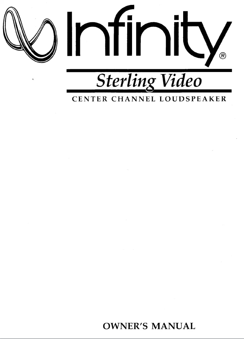 Page 1 de la notice Manuel utilisateur Infinity Sterling Video