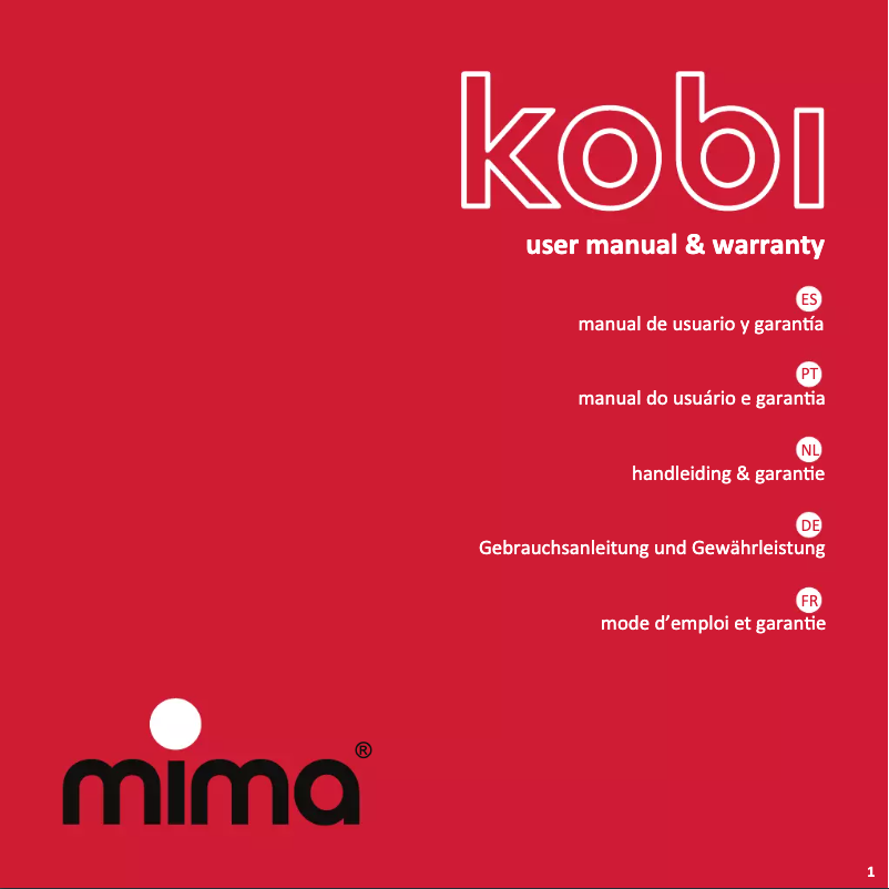 Page 1 de la notice Manuel utilisateur Mima Kobi