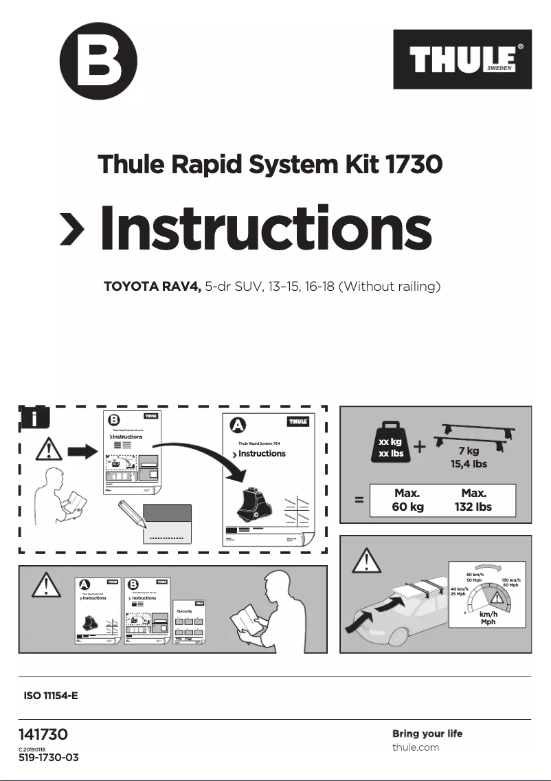 Image de la première page du manuel de l'appareil Rapid System Kit 1730