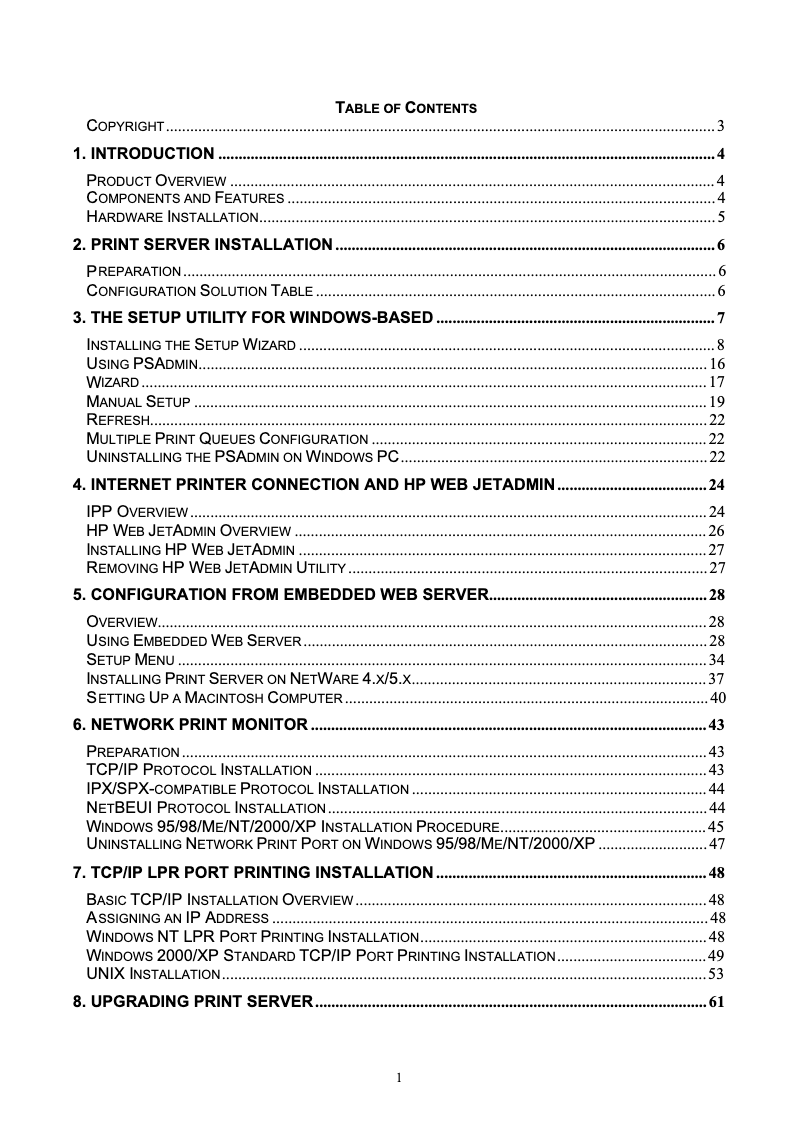 Page n°1 - Manuel utilisateur Zonet ZPS1000