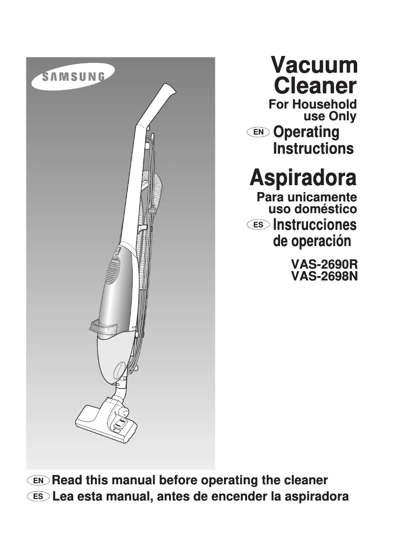 Image de la première page du manuel de l'appareil VAS-2690R