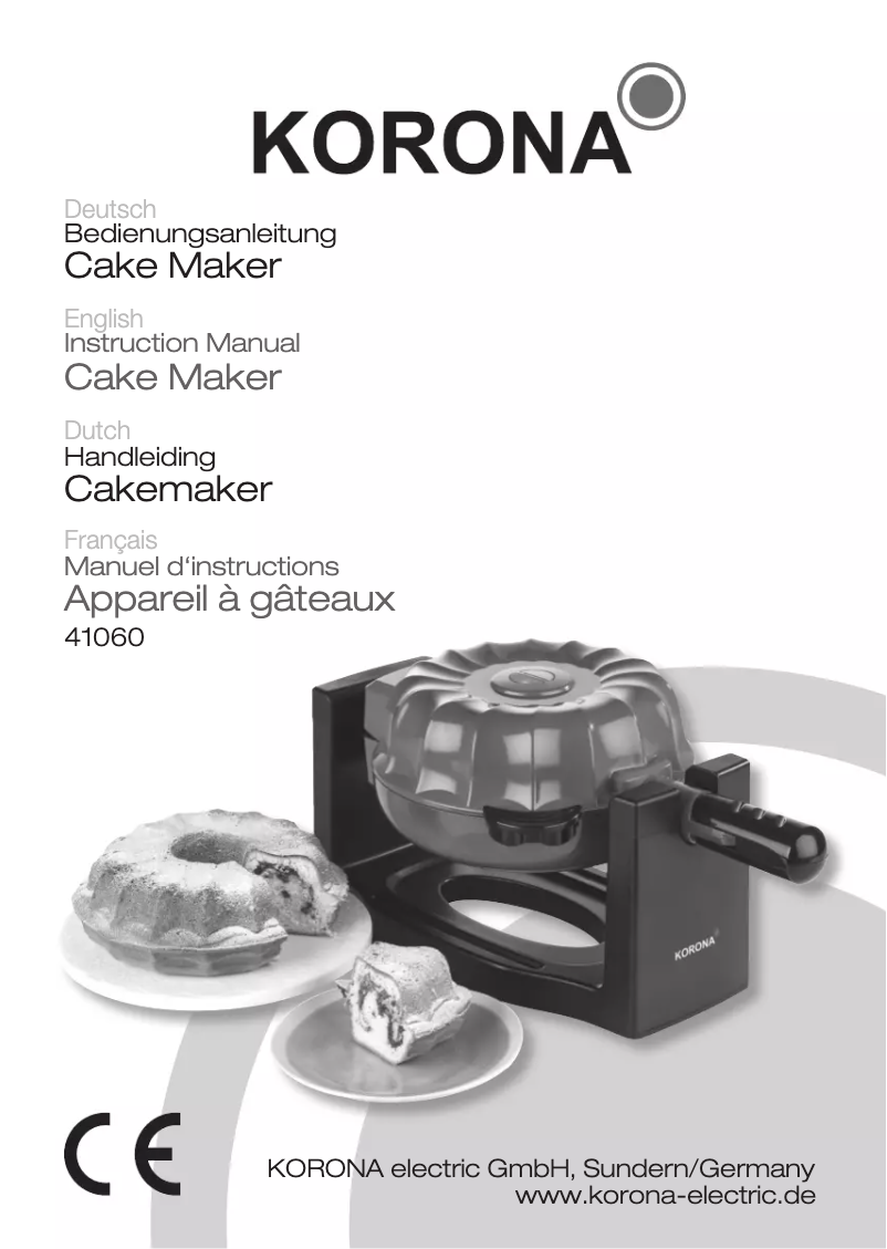 Page n°1 - Manuel utilisateur Korona 41060