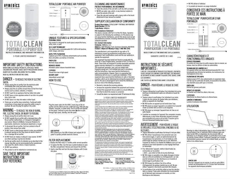 Image de la première page du manuel de l'appareil AP-P60