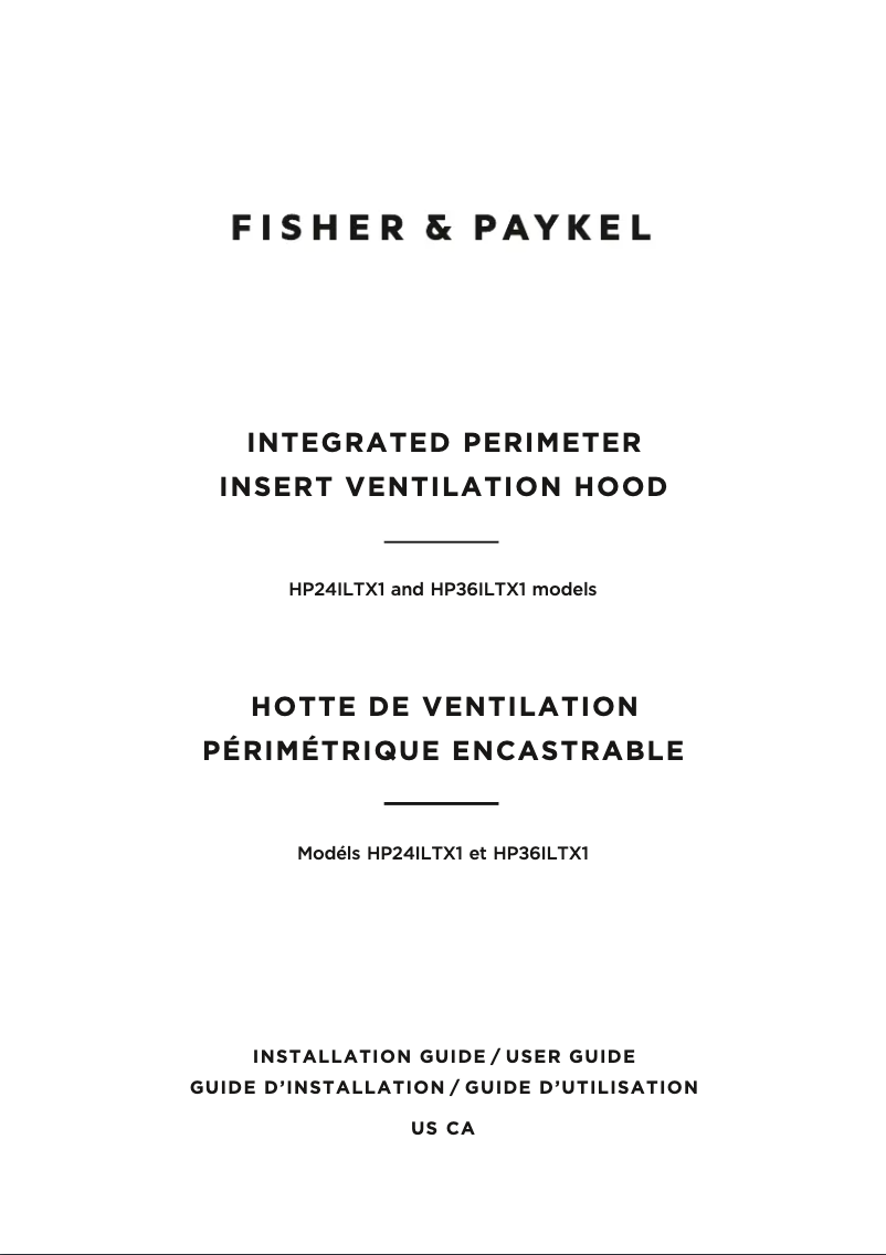 Page n°1 - Manuel utilisateur Fisher & Paykel HP24ILTX1