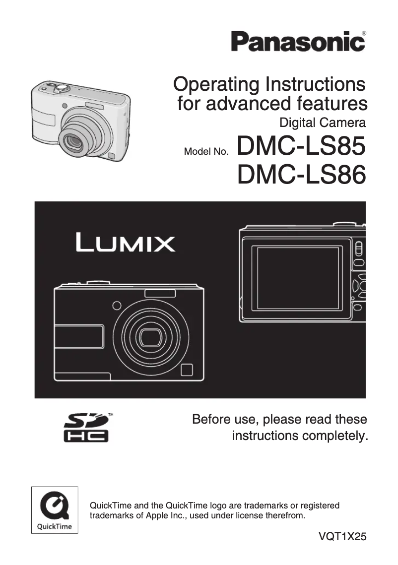 Page 1 de la notice Manuel utilisateur Panasonic Lumix DMC-LS85