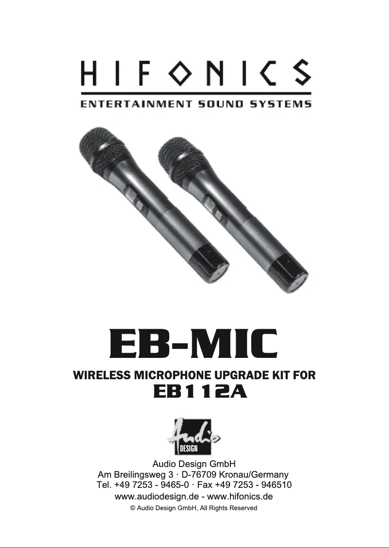 Page 1 de la notice Guide d'installation Hifonics EB112A
