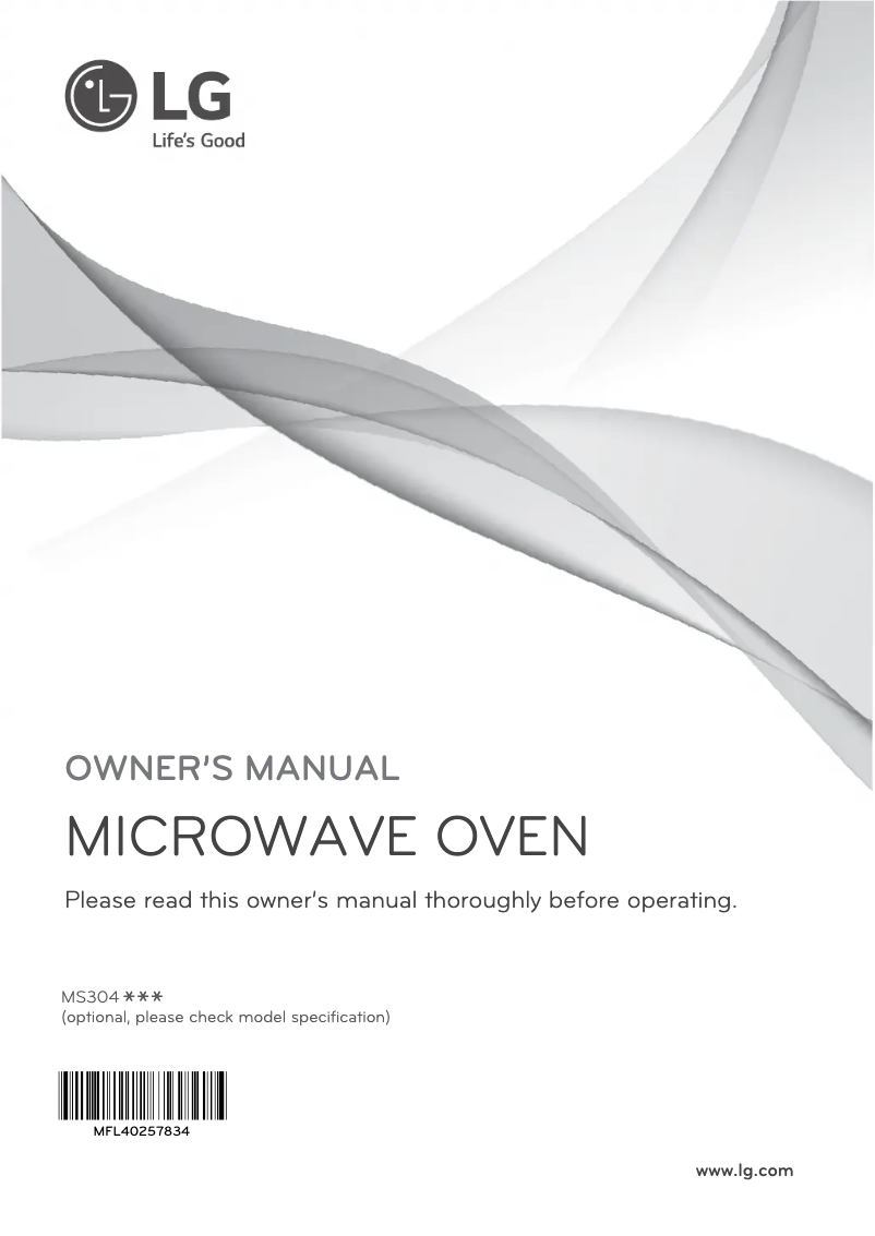 Page 1 de la notice Manuel utilisateur LG MS3042X1