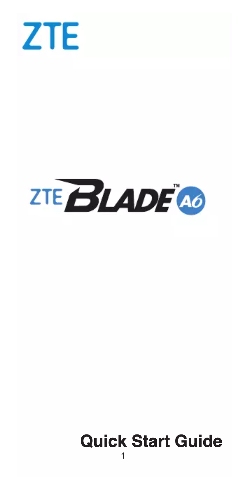Page n°1 - Manuel utilisateur ZTE Blade A6