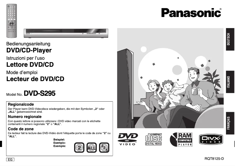 Image de la première page du manuel de l'appareil DVD-S295