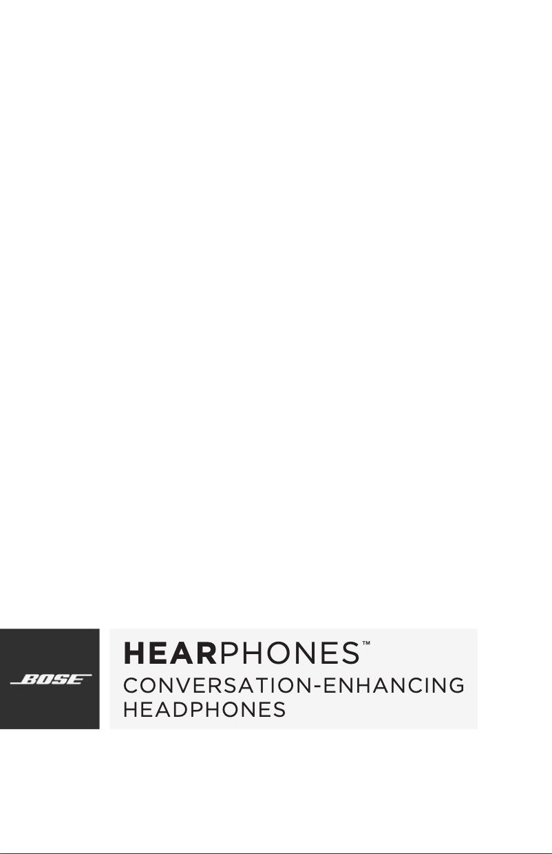 Page 1 de la notice Manuel utilisateur Bose Hearphones