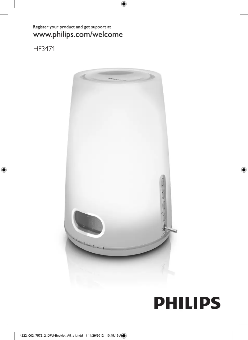 Page 1 de la notice Mode d'emploi Philips Wake-up Light HF3471