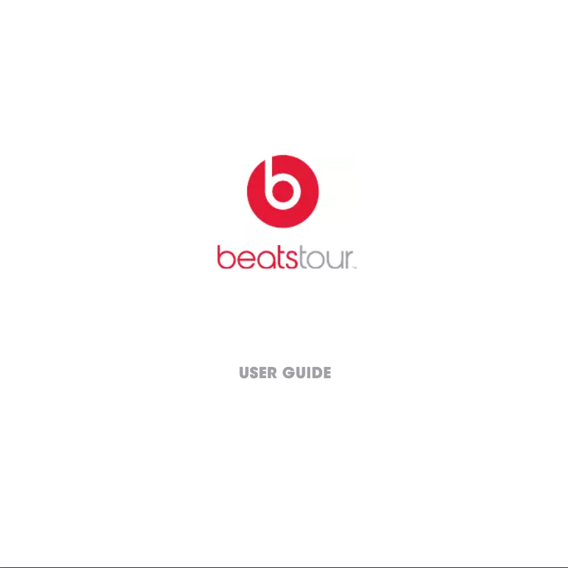 Page 1 de la notice Manuel utilisateur Beats Tour