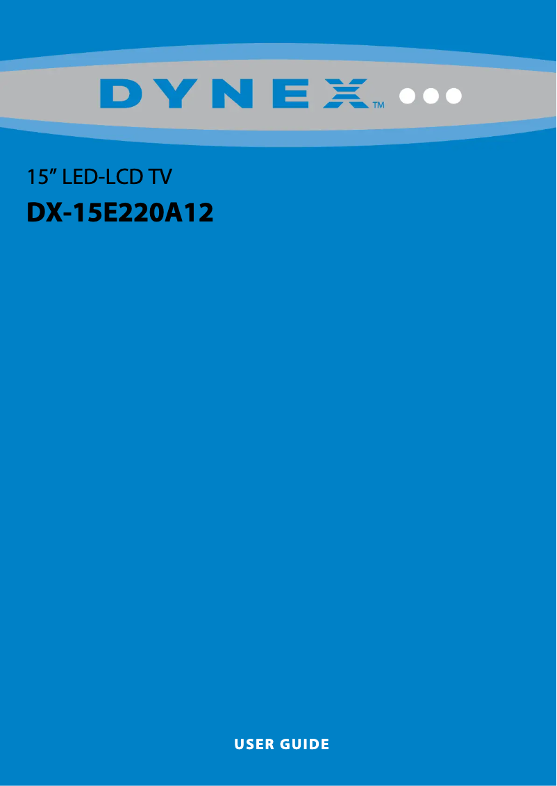 Página 1 del manual Manual de usuario Dynex DX-15E220A12