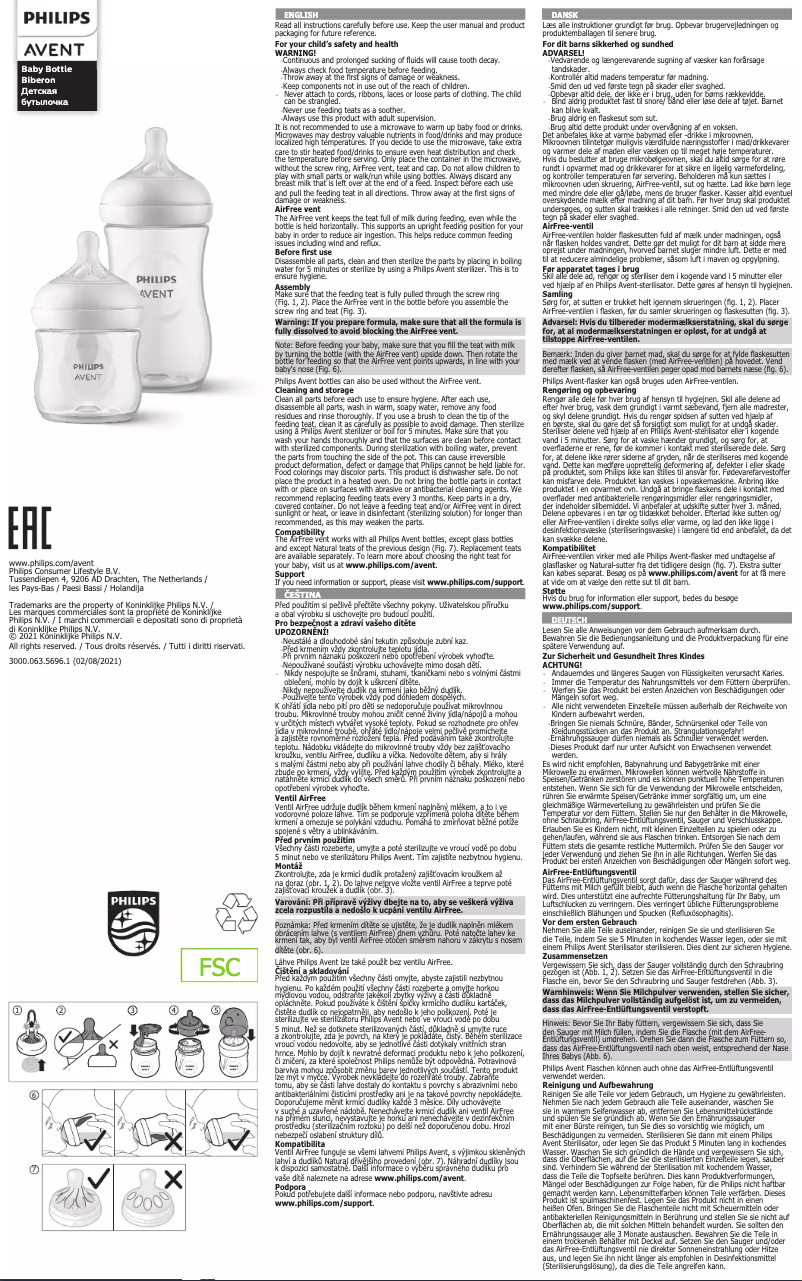 Image de la première page du manuel de l'appareil Avent Natural Response SCY673