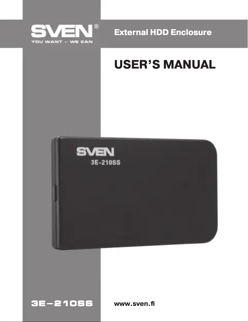 Page n°1 - Manuel utilisateur Sven 3E-210SS