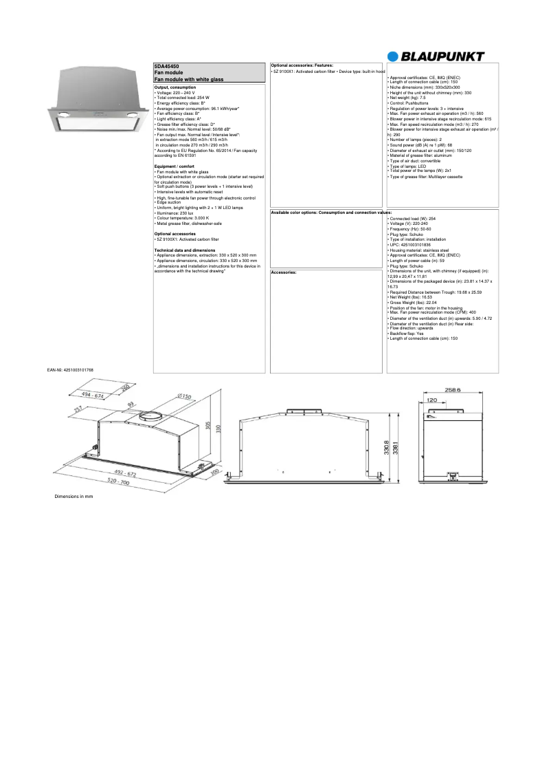 Image de la première page du manuel de l'appareil 5DA45450