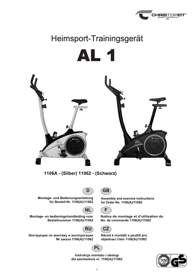 Page n°1 - Manuel utilisateur Christopeit AL 1