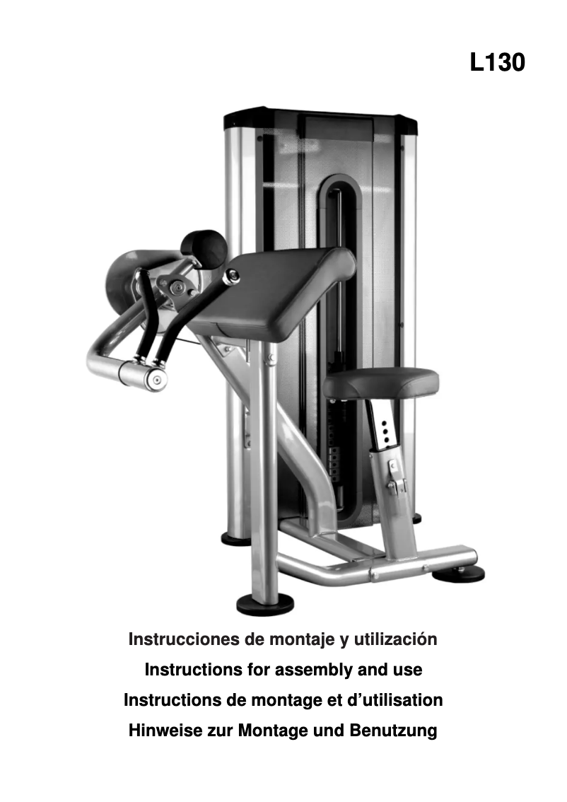 Page 1 de la notice Manuel utilisateur BH Fitness L130