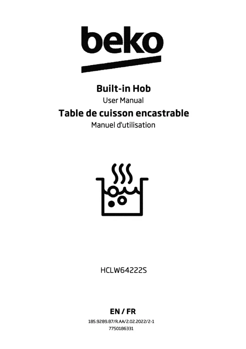 Page 1 de la notice Manuel utilisateur Beko HCLW64222S