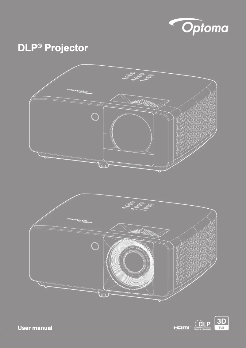 Page n°1 - Manuel utilisateur Optoma UHZ35ST