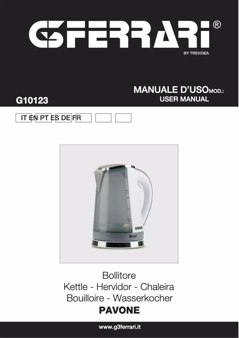 Page n°1 - Manuel utilisateur G3 Ferrari Pavone G10123