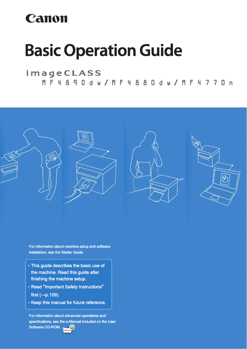Page 1 de la notice Manuel utilisateur Canon imageClass MF4890dw