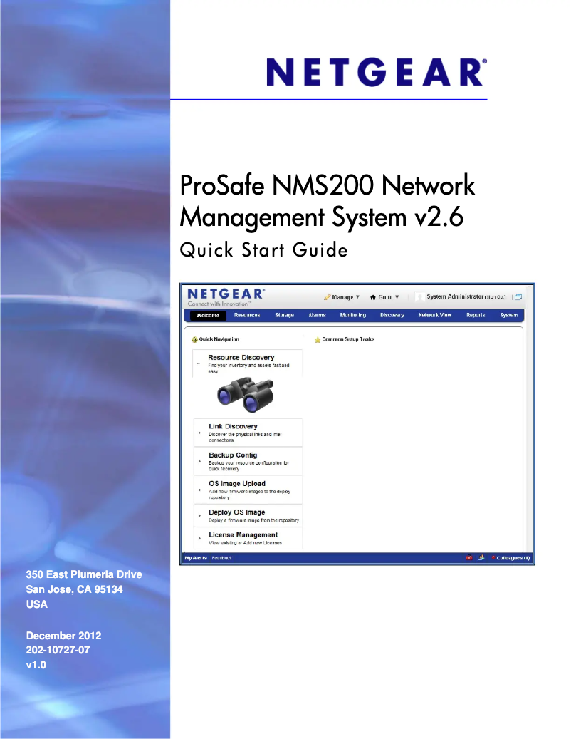 Page n°1 - Guide de démarrage rapide Netgear ProSafe NMS200