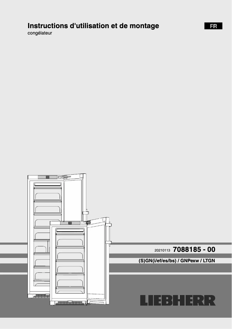 Page n°1 - Manuel utilisateur Liebherr GN 4375 Premium